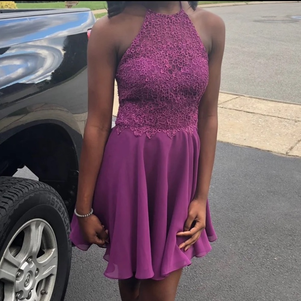 Sparkly purple homecoming dress